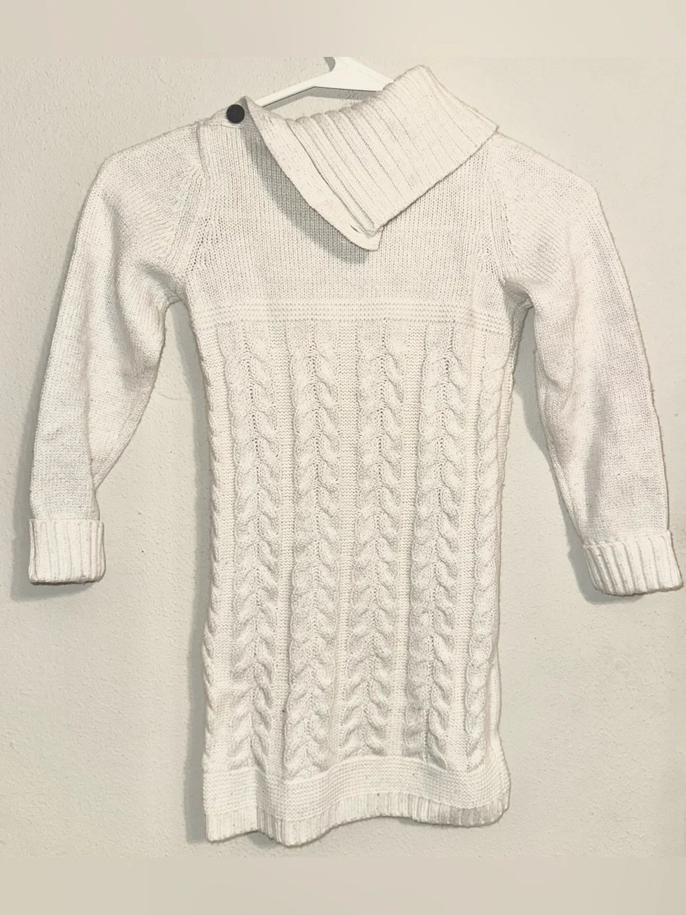 Gymboree White Cable Knit Sweater Dress